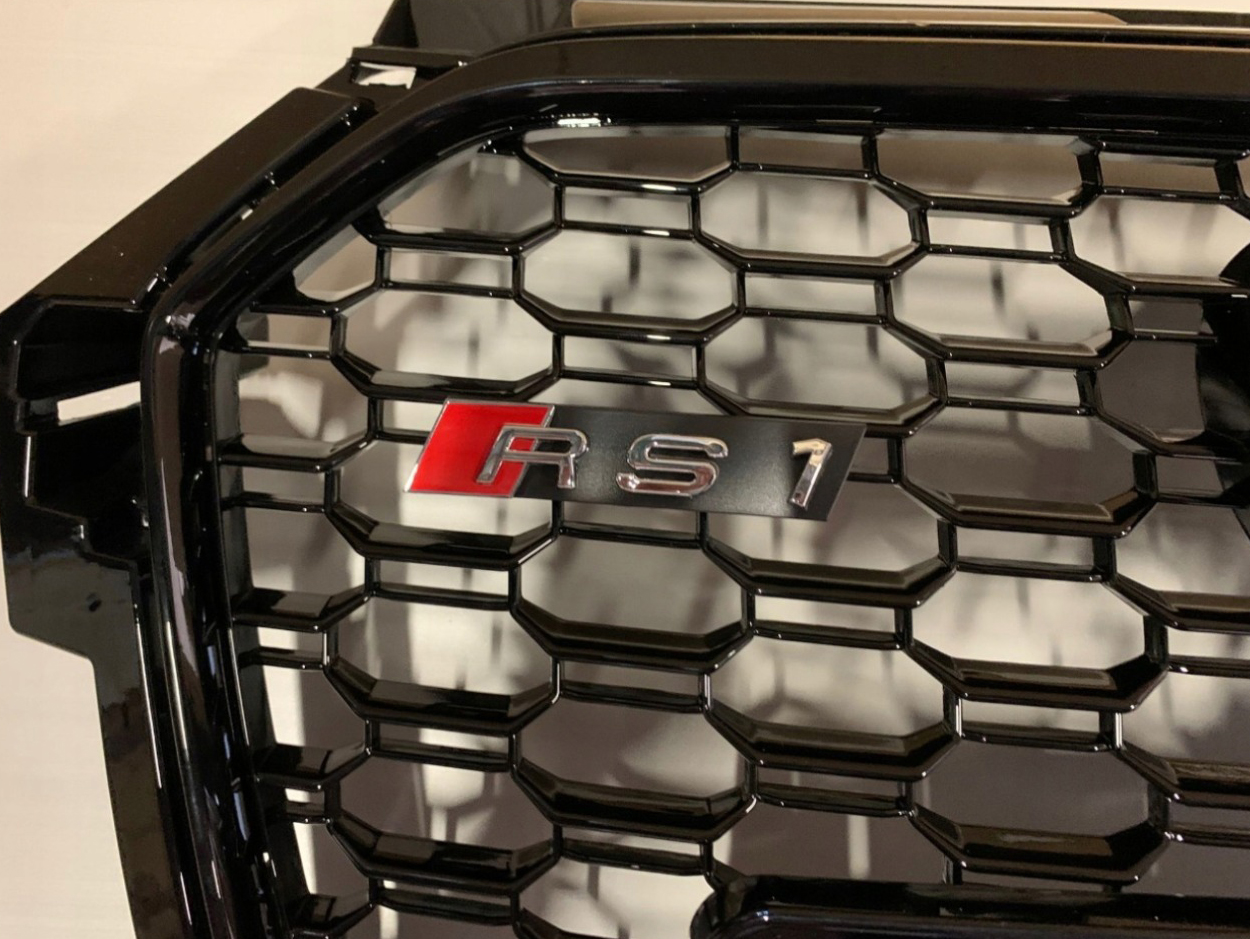 Audi A1 LIFT 2015-2018 Front Grill, Honeycomb Grill, RS1 Black Quattro style